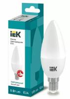 Лампа светодиодная (LED) Свеча Е14 5Вт 450лм 4000К 230В матов. IEK