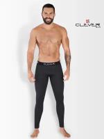 Мужские легинсы черные Clever Moda VISUAL LONG JOHNS 037311 M (46)