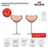 Набор бокалов для шампанского Walmer Sparkle, 2 шт 350 мл цвет прозрачный