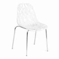 Стул CRISPY (mod. 61) / 1 шт. в упаковке TetChair металл, пластик, 44 x 56.5 x 80 см, White (белый) 11954/хром