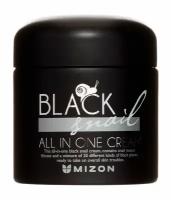 Крем для лица Корея MIZON Black Snail All in One Cream с экстрактом черной улитки, матирующий, от пигментных пятен, морщин, 75мл