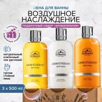 Dr.Mineral's Ароматический набор пены для ванн с натуральными экстрактами лемонграсса, женьшеня, девясила, объем 3 по 500 мл