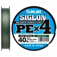 Шнур Sunline SIGLON PE X4 150м Dark Green # 1.5 (25Lb)