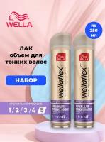 WELLAFLEX Набор Лак для волос Объем для тонких волос Суперсильная фиксация 5 250 мл, 2 шт