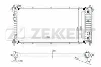 ZEKKERT mk-1252 (2131034221 / 2131034222 / 2131034224) радиатор охлаждения двигателя ssangyong actyon II 10- Korando (Корандо)