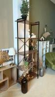 Стеллаж GRETTE в стиле Loft 195x79x36 5 полок ясень тёмный шимо