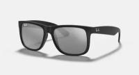 Солнцезащитные очки унисекс, квадратные RAY-BAN с чехлом, линзы серые RB4165F-622/6G/54-17