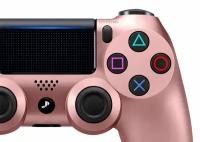 Беспроводной джойстик (геймпад) для PS4, Розовое золото / Bluetooth