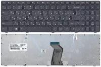 Клавиатура для ноутбука Lenovo G710 черная с черной рамкой, версия 1