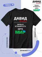 Футболка Давид бесценен для всего остального есть карта мир