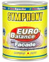 symphony краска фасадная водоэмульсионная euro-balance facade siloxan 0.9л