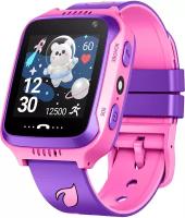Детские умные часы LEEF Pulsar, цвет розовый+фиолетовый