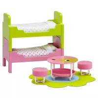 Lundby Набор мебели для детской Смоланд (LB_60206600) салатовый/розовый