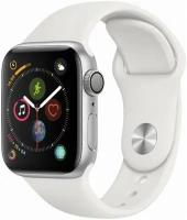 Силиконовый ремешок для Apple Watch (Эпл Вотч) 42/44/45мм / Эластичный спортивный браслет для умных смарт-часов / размер браслета L, белый (L)