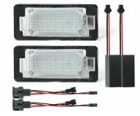 LED подсветка номера Audi Volkswagen Skoda 24 диода OEM 5NA943021 светодиодная 2шт