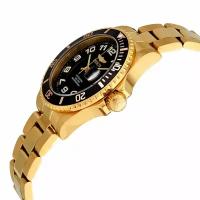 Мужские часы Invicta Pro Diver Quartz с черным циферблатом и желтым золотом