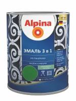 Alpina / Альпина эмаль алкидно уретановая по ржавчине черная 0,75л