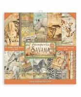 Набор бумаги для скрапбукинга "Savana", 10 листов, 15,24 x 15,24 см, 190 г/м / Stamperia, SBBXS11