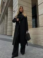 Пальто женское демисезонное цвет черный
