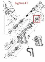 Сальник коробки передач снегохода Буран 2Т, 4Т, Vector, комплект 2шт