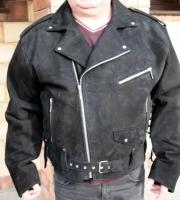 Мужская кожаная куртка "РОК косуха", размер 60, черный цвет