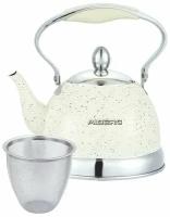 Чайник для плиты с фильтром ALBERG AL-3034 1 литр, антипригарное покрытие «Бежевый гранит»