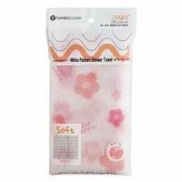 SUNG BO Мочалка для душа (28х95) White Pattern Shower Towel 1шт