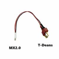 Переходник T-Deans на MCPX MOLEX JST PH 2.0 2P (папа / мама) 50 разъем T-plug красный Т Динс на Walkera YP штекер Syma провод