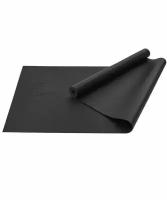 Коврик для йоги и фитнеса FM-101, PVC, 183x61x0,3 см, черный