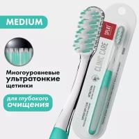 Зубная щетка SPLAT Professional CLINIC CARE сплат профессиональная средней жесткости зеленого цвета щетка для зубов 1 шт