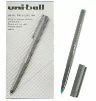 Ручка - Роллер Uni-Ball II Micro UB-104 шарик 0.5 мм/линия 0.28-0.45 мм (уп 12 шт), Чёрный