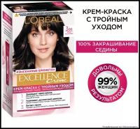 Крем-краска для волос LOREAL EXCELLENCE тон 3 (Темно-каштановый)