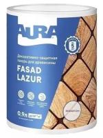 Декоративно-защитная лазурь для древесины "Aura Fasad Lazur" махагон 0,9л