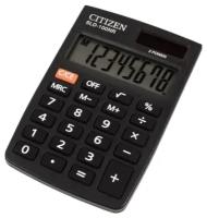 Калькулятор карманный Citizen SLD-100NR, 8-разрядный, двойное питание, 58*88*10мм, черный