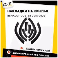 Защитные накладки на колесные арки CUBECAST для Renault Duster / Рено Дастер 2015-2019 расширители на крылья, 8 деталей в комплекте