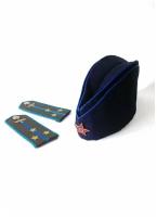 Набор военного летчика (синяя пилотка и погоны старшего лейтенанта) ДИ-военлетн 8955 55