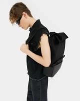 Arny Praht Jordan Вместительный рюкзак черного цвета из текстиля и экокожи