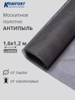 Москитная сетка Антипыль Micro Mesh москитное полотно серое 1,6*2 м