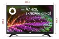 Телевизор LEFF 24" 24F560T, Smart TV, Wi-Fi, Bluetooth, Yandex.TV, черный