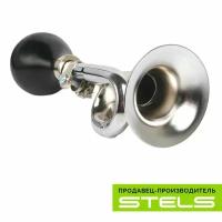 Клаксон STELS 86B-01 сталь/резина чёрно-хромированный (item:020)
