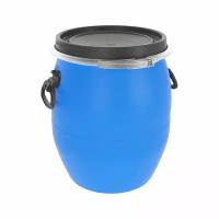 Пищевая бочка пластиковая 50 литров усиленная/ Бочка для воды / Бочка для засолки / Кадка для засолки / Емкость для воды /брожения