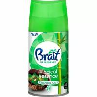 Сменный баллон к автоматическому распылителю освежителя воздуха BRAIT Tropical Essence (250 мл), совместим с AirWick, аромат Цветочно-цитрусовый