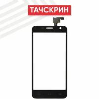 Сенсорное стекло (тачскрин) для мобильного телефона (смартфона) Alcatel OneTouch Idol Mini (6012D, 6012X, 6012), 4.3", черное