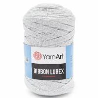 Пряжа для вязания YarnArt 'Ribbon Lurex' 250гр 110м (60% хлопок, 20% вискоза, полиэстер, 20% металлик) (720 серебро), 4 мотка