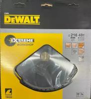 Диск пильный подереву DEWALT 216x30x48 зубов extreme workshop