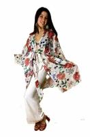 платье кимоно пионы