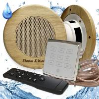 Комплект влагостойкой акустики для бани и сауны - SW2 White ECO SAUNA (круглая решетка)