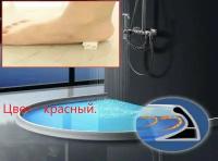 Силиконовый гибкий водный барьер для ванной комнаты, душа, душевой, самоклеящийся бордюр, удерживающая полоса для воды, красный 4 м