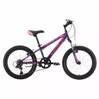 Детский велосипед Black One Ice Girl20" фиолетовый/розовый/розовый 10"
