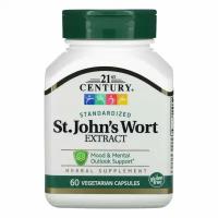 21st Century, St. John&#x27; s Wort Extract, 60 Vegetarian Capsules